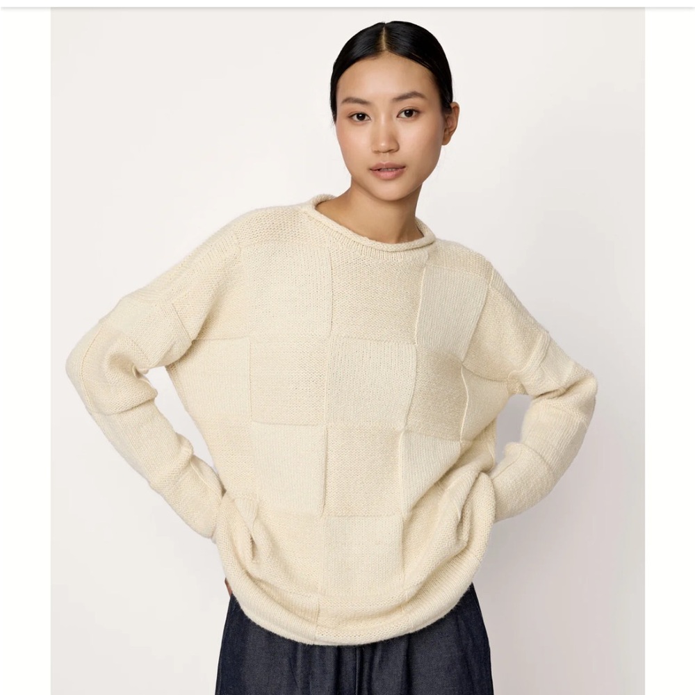 Laude the Label Heritage Basketweave Sweater NWT